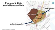 Průzkumná štola dálnice D3 pro tunel Kamenná Vrata.