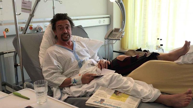 Před nehodou Richard Hammond ztratil nad autem kontrolu.