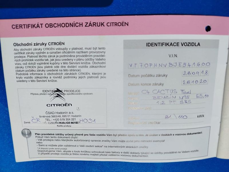 Citroën C4 CACTUS FEEL 1.2PT 110 MAN5 - fotka 28 z 31