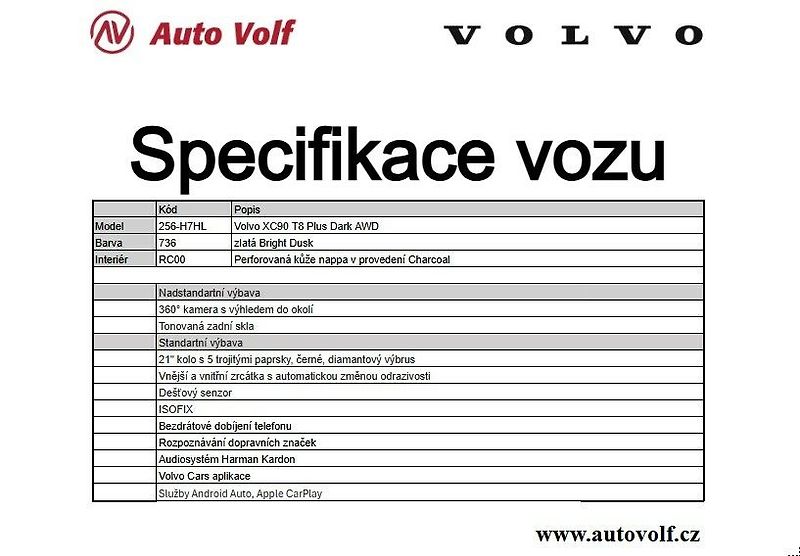 Volvo XC90 PLUS DARK T8 RECHARGE AWD 335k - fotka 2 z 22
