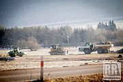 Stavba dálnice D11 u hranic s Polskem.