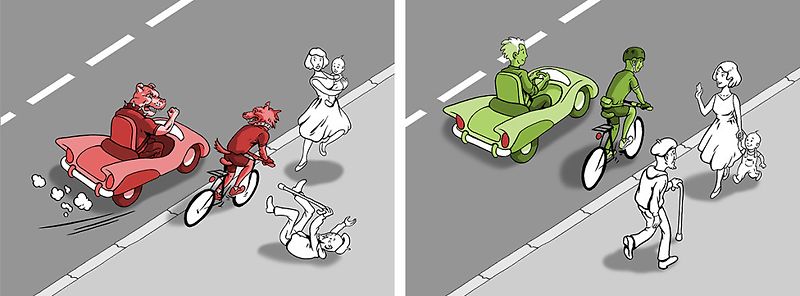 Cyklista versus motorista