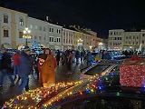 Sraz vánočně nazdobených aut v Kroměříži (prosinec 2024)