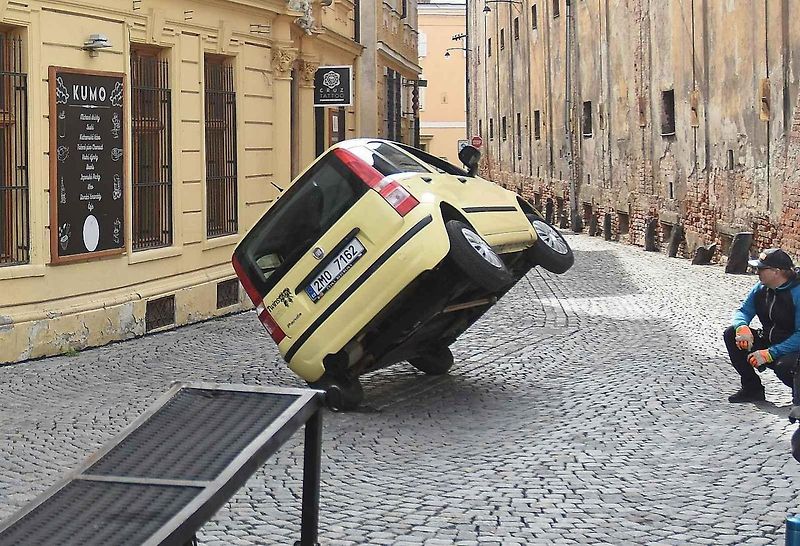 Z natáčení komedie Když se zhasne v Olomouci