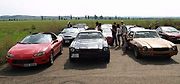 Sraz amerických vozů Chevrolet Camaro a Pontiac Firebird v Kolíně.