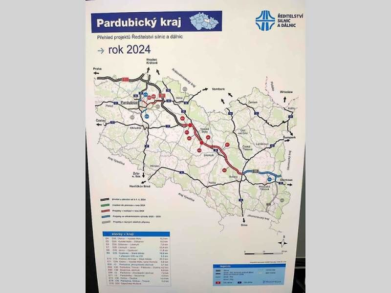 Kontrolní den na stavbě dálnice D35 u Vysokého Mýta.