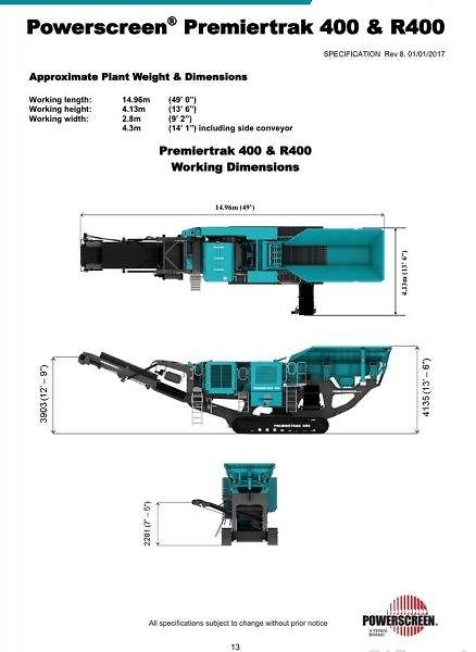 Terex (2017) 49t mobil drtič 400t/h čelist  - fotka 6 z 10