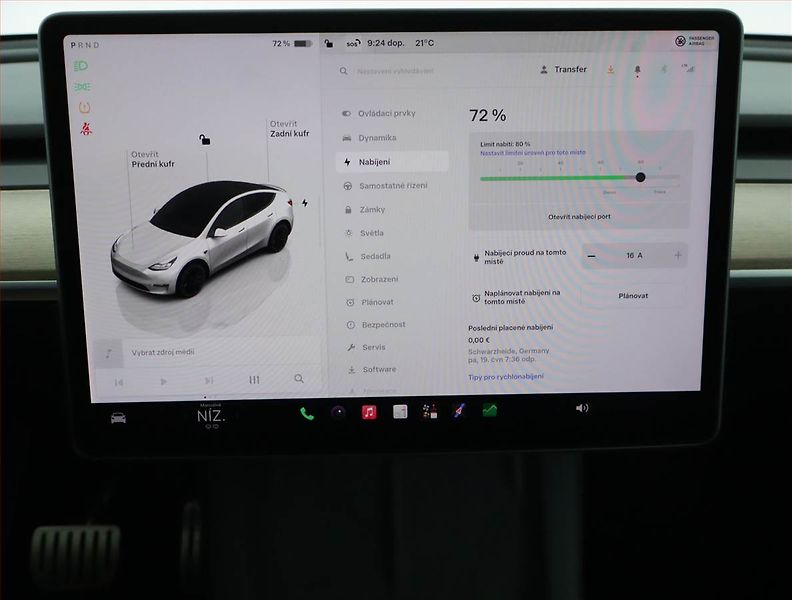Tesla Model Y (2022) Performance 79kWh, SoH 91% - fotka 11 z 21