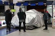 Instalace modelu stavebnice Peugeot Le Mans za účasti designera společnosti Lego