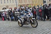 Štědrodenní motorkářská vyjížďka se srazem na Karlově náměstí v Kolíně.