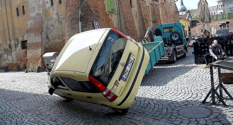 Z natáčení komedie Když se zhasne v Olomouci