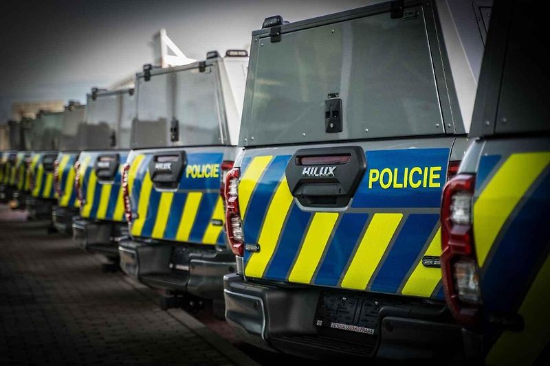 Pick-upy Toyota Hilux českých policistů.