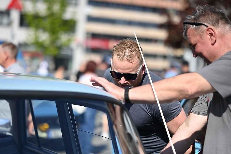 Prvomájová jízda automobilových veteránů 2025 v Ústí nad Labem.