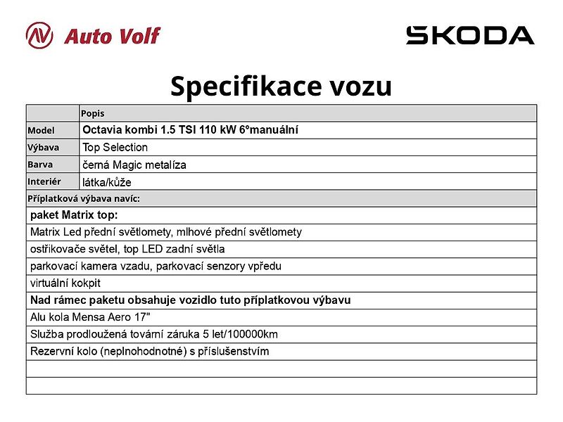 Škoda Octavia (2025) kombi Top Selection 1.5 TSI 11 - fotka 6 z 36