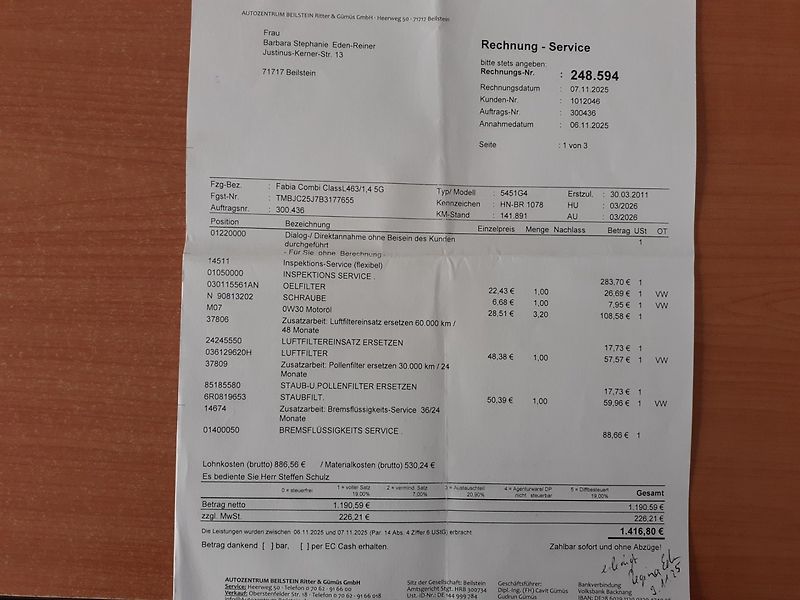 Škoda Fabia (2011) KOMBI 1.4 16V - fotka 25 z 28
