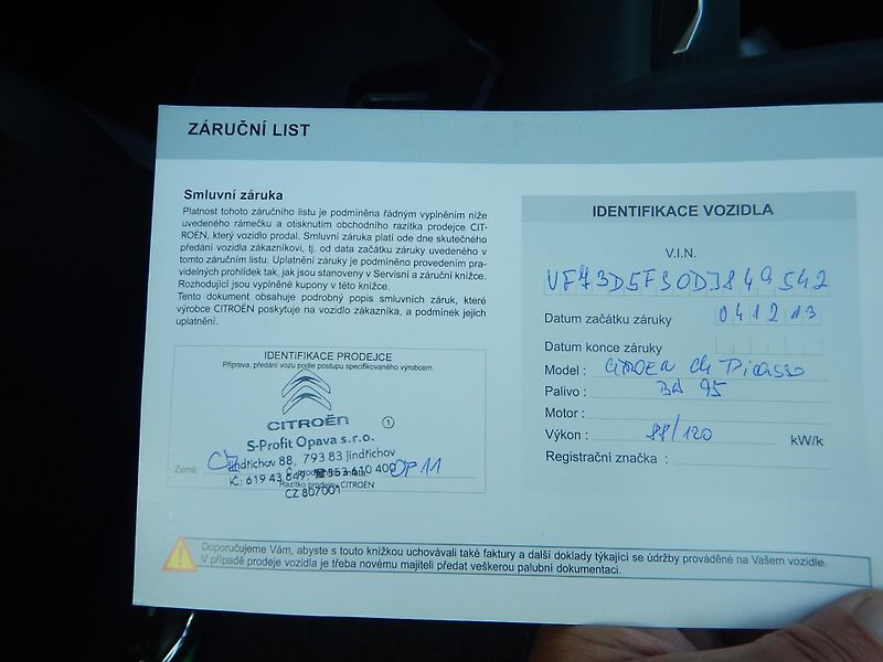 Citroën C4 Picasso 1.6i, 88 kW, DIGIKLIMA - fotka 25 z 27