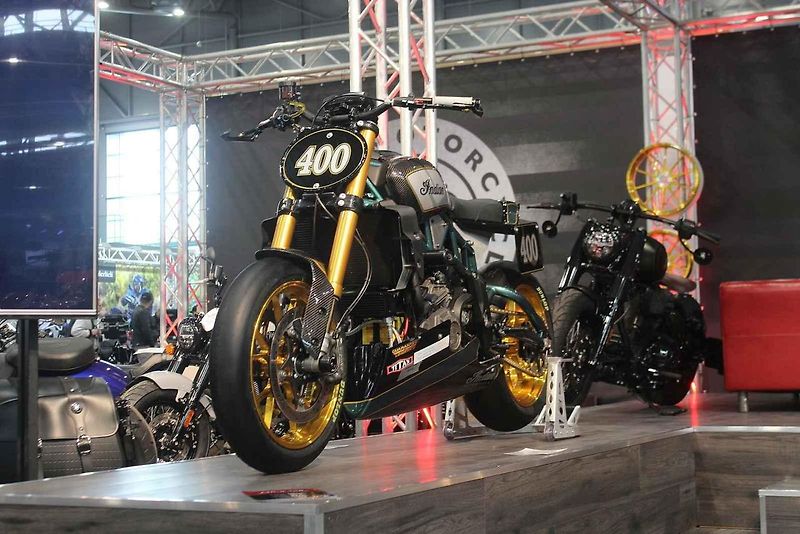 Na brněnském výstavišti si můžou návštěvníci prohlédnout i unikátní motorku Indian Challneger RR.
