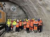 Proražení tunelu Homole na D35.