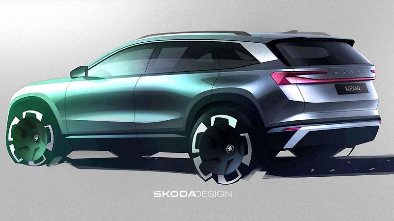 Skica Škody Kodiaq druhé generace