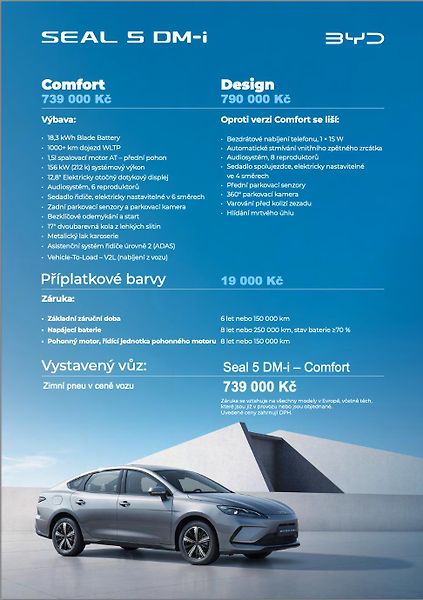 BYD Seal 5 DM-i (2025) Comfort Super Hybrid - fotka 11 z 11