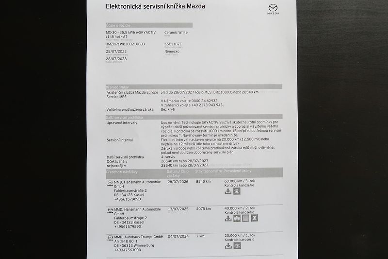 Mazda MX-30 EV  Advantage, serv., záruka - fotka 27 z 28