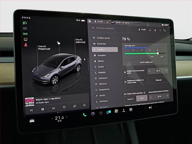 Tesla Model Y (2022) Long Range AWD 79kWh, SoH 91% - fotka 21 z 23
