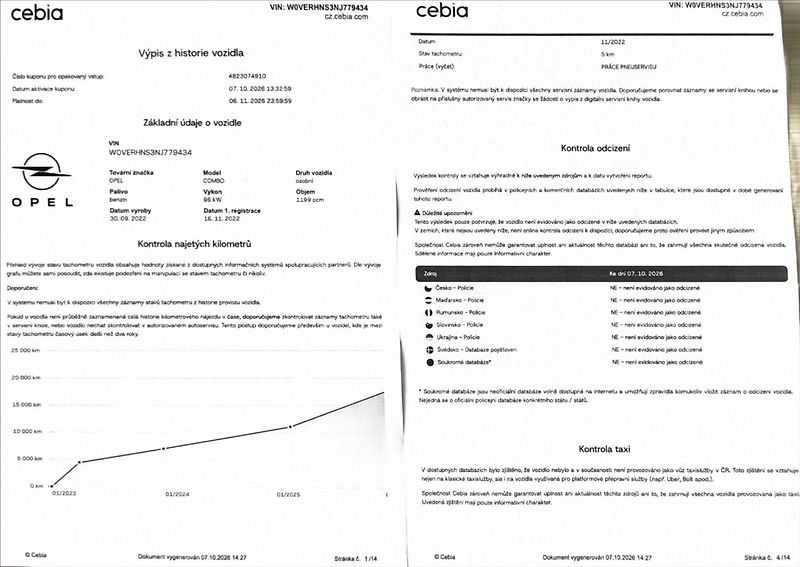 Opel Combo 1,2 T LIFE DPH tažné 1.maj ČR - fotka 50 z 50