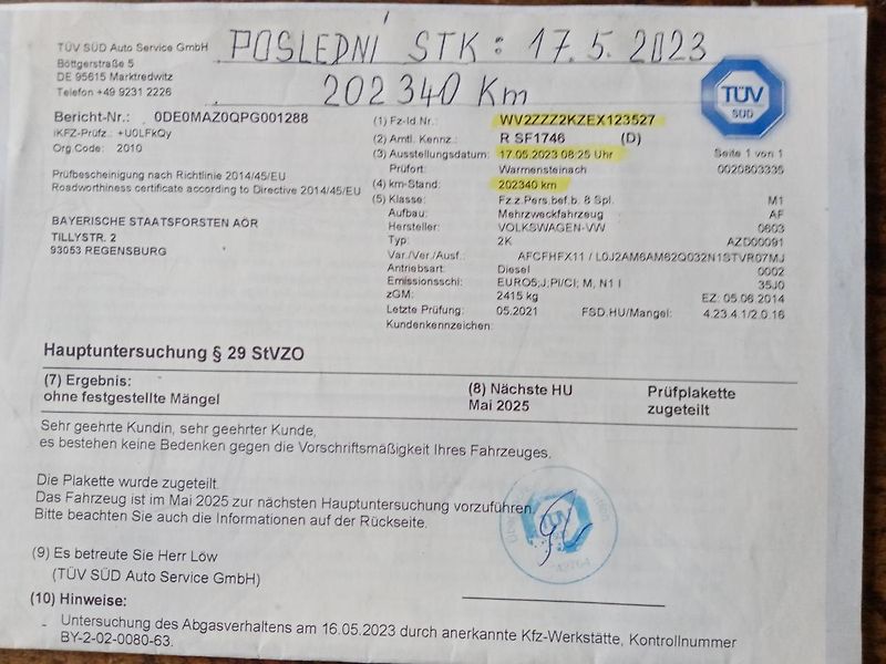 Volkswagen Caddy maxi 4x4 servisní historie     - fotka 43 z 46