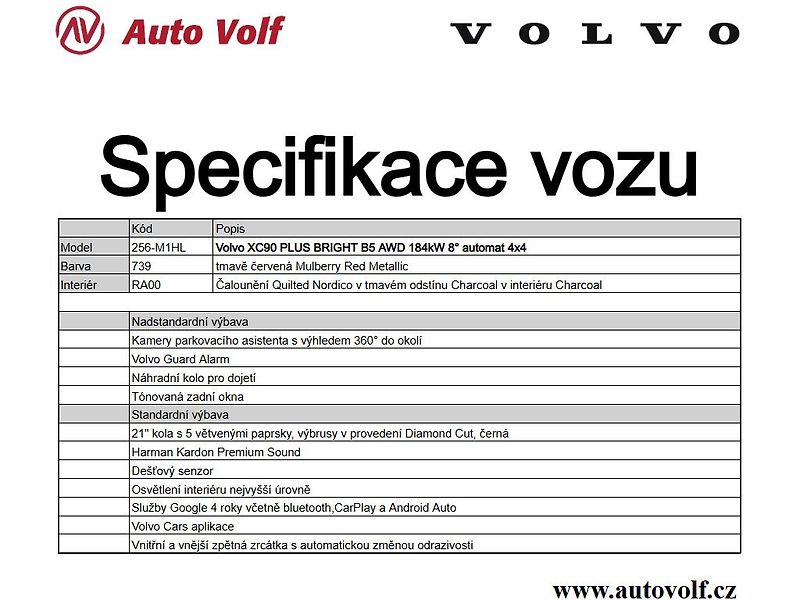 Volvo XC90 PLUS BRIGHT B5 AWD 184kW 4x4 - fotka 2 z 13