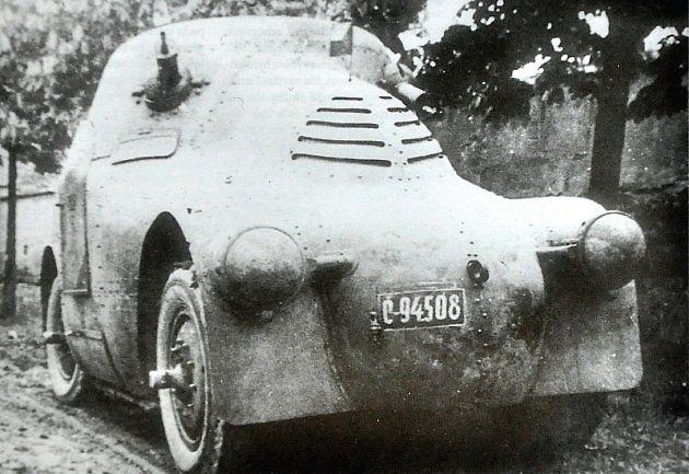 Obrněný automobil Škoda PA-II Želva, který v roce 1938 sloužil u policie v severočeském Mostě., zdroj: Se svolením SLA Most