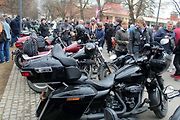 Z příjezdu spanilé jízdy motocyklů do Poděbrad.