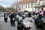 Z příjezdu spanilé jízdy motocyklů do Poděbrad.