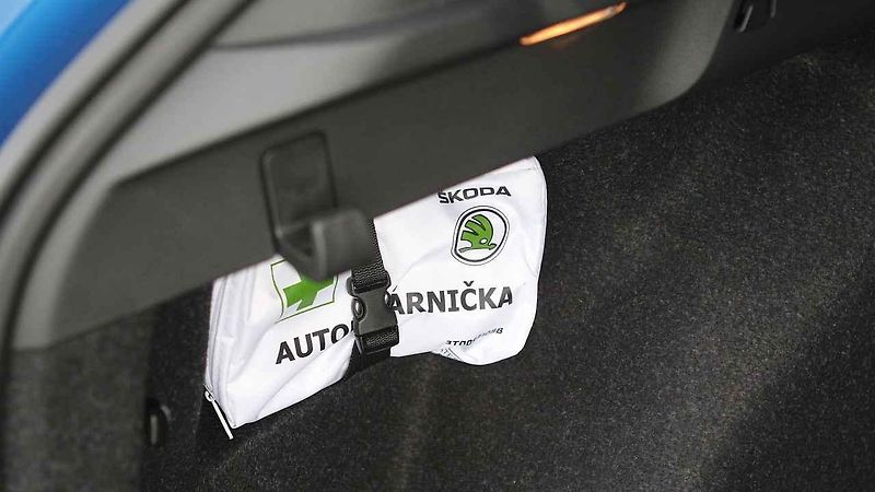 Škoda Scala a Říp v pozadí