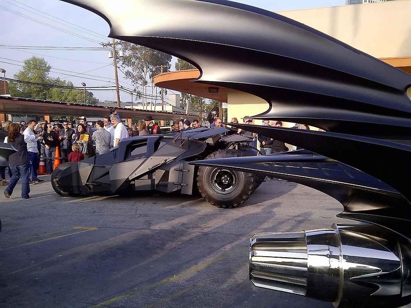 Batmobil vystavený v Motor muzeu v Londýně v roce 2012.