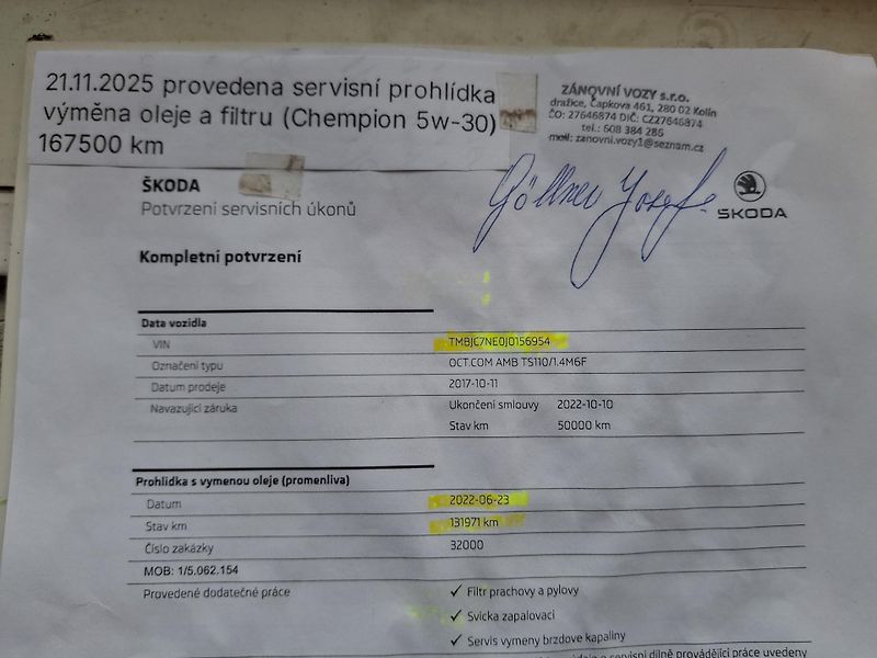 Škoda Octavia 1.4TSI 110 kw servisní histori - fotka 36 z 42