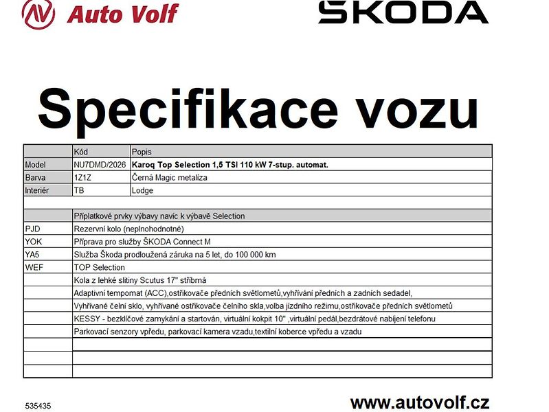 Škoda Karoq Top Selection 1,5TSI 110kW - fotka 2 z 13