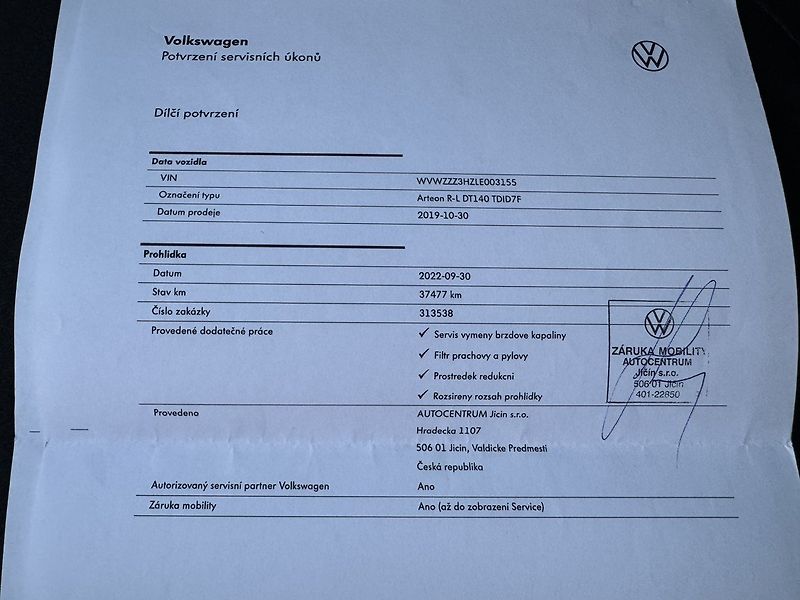Volkswagen Arteon (2019) 2.0TDi DSG 140kW R-Line - fotka 32 z 50