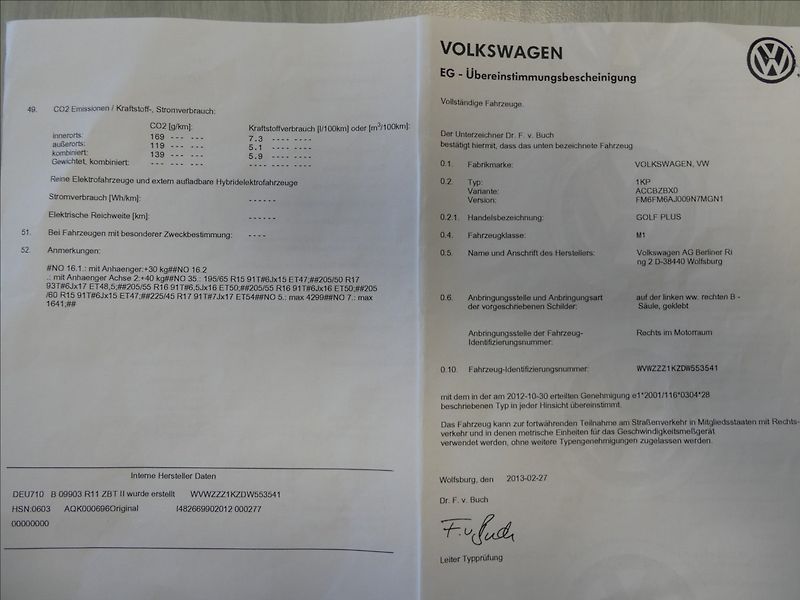 Volkswagen Golf Plus 1,2 TSi 77kW Match, auto klima - fotka 50 z 51