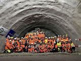 Proražení tunelu Homole na D35.