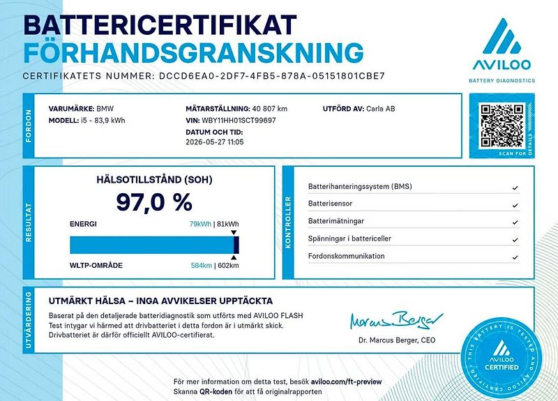 BMW i5 eDrive40 Touring M SoH 97% Taž - fotka 2 z 26