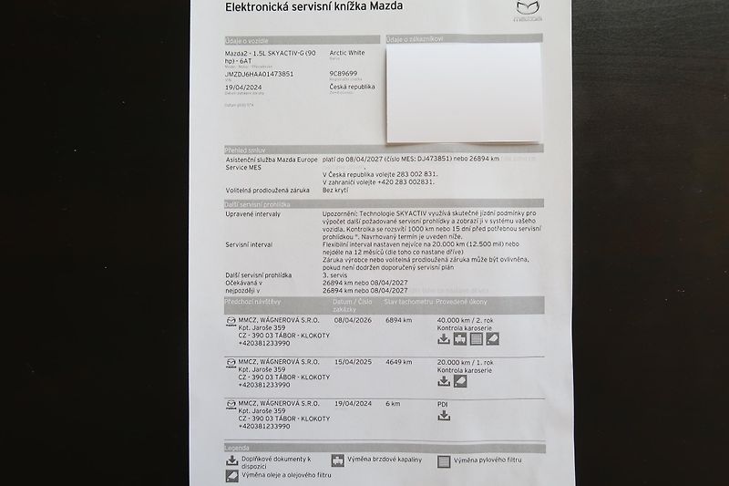 Mazda 2 1,5 G90 AT,kam.,ČR,záruka - fotka 36 z 36