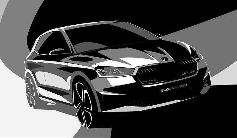 Nová Škoda Fabia na oficiálních kresbách