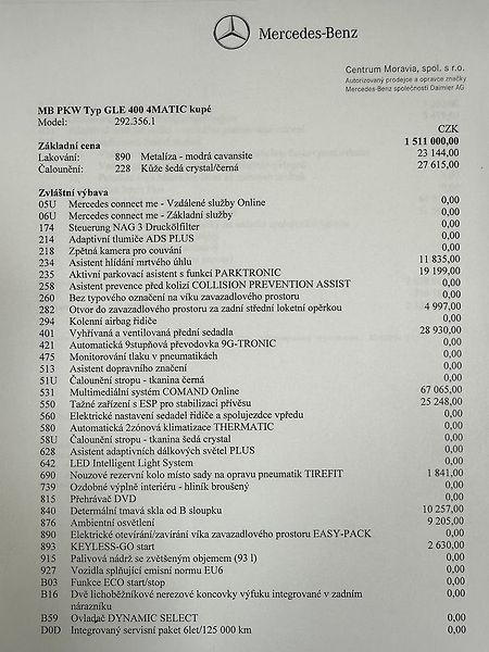 Mercedes-Benz GLE (2017) 400 4MATIC Kupé - fotka 33 z 35