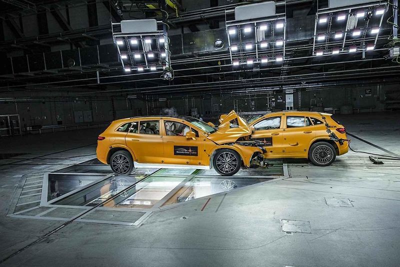 Nárazový test Mercedes-Benz EQA a EQS