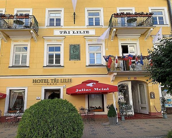 Jednou ze zastávek v Karlovarském kraji bude hotel Tři Lilie ve Františkových Lázních., zdroj: Wikimedia Commons, Raffi, CC BY-SA 4.0
