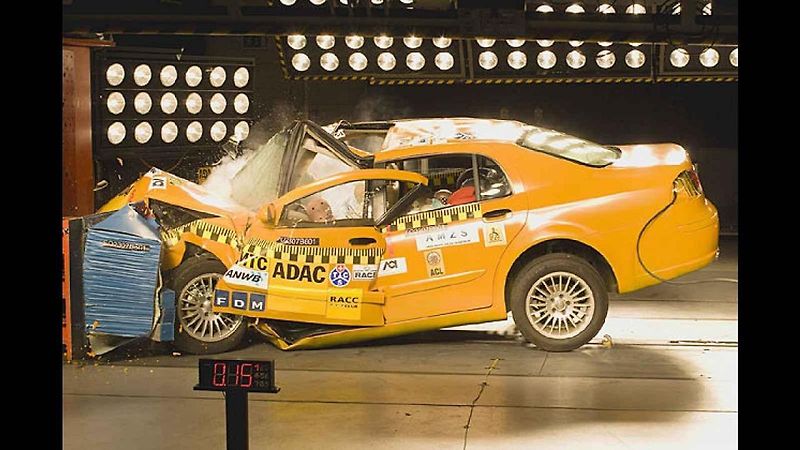 Lynk & Co 01 při crashtestu EuroNCAP