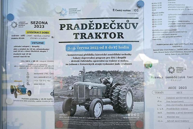 Z akce Pradědečkův traktor v Národním zemědělském muzeu v Čáslavi.
