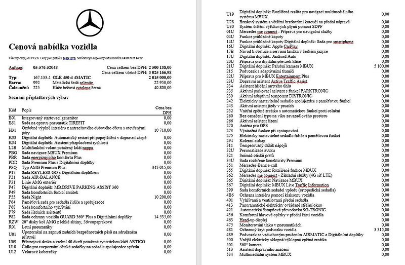 Mercedes-Benz GLE 450d 4M, 1. Majitel - fotka 15 z 16