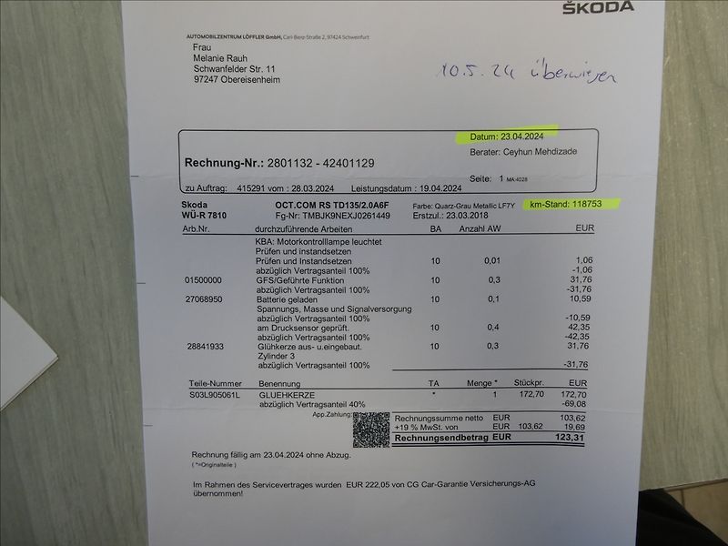 Škoda Octavia 2,0 TDi 135kW RS DSG, serviska - fotka 46 z 49