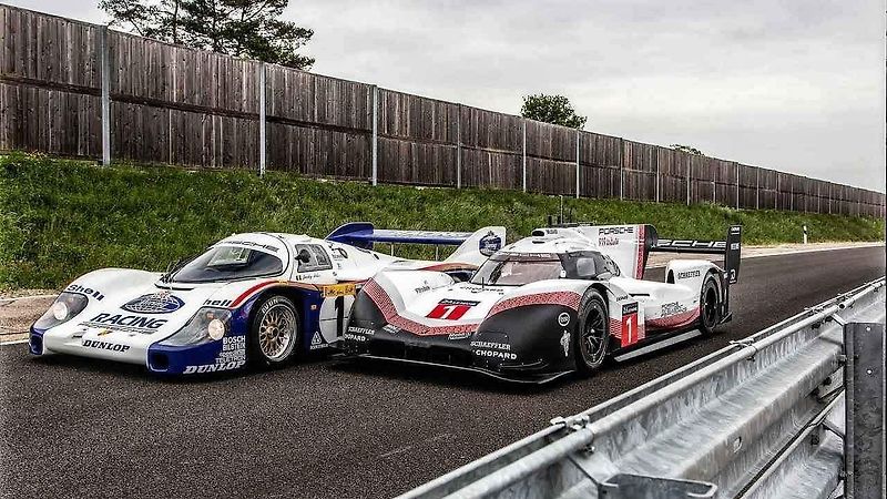 Porsche 956 a 919 Hybrid Evo.